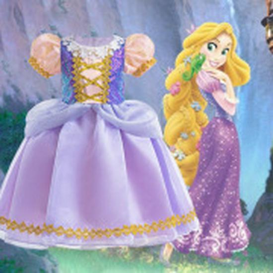 Princeznovské nadýchané šaty s jednorožcem pro dívky - Letní outfit na klavírní vystoupení