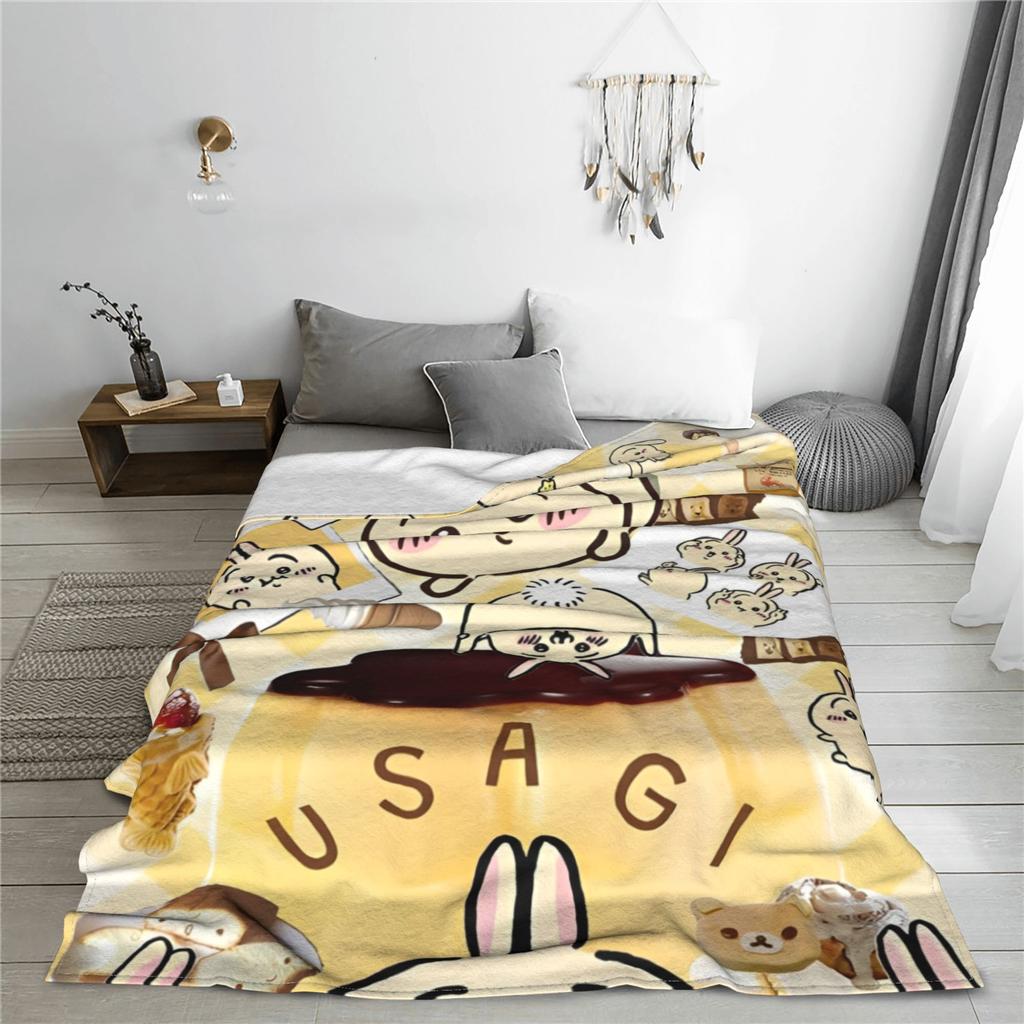 Chiikawas Usagi Cute Accessories Blanket Ultra Soft  Throw Blankets for Bed 50x60 Inches Multiple Sizes Bedding Throws