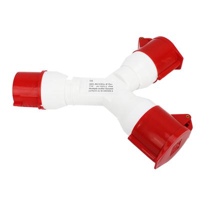 Y Shaped Industrial Plug IP44 Waterproof Industrial Socket Connector Site Aviation Plug 5Pin 3P+N+E