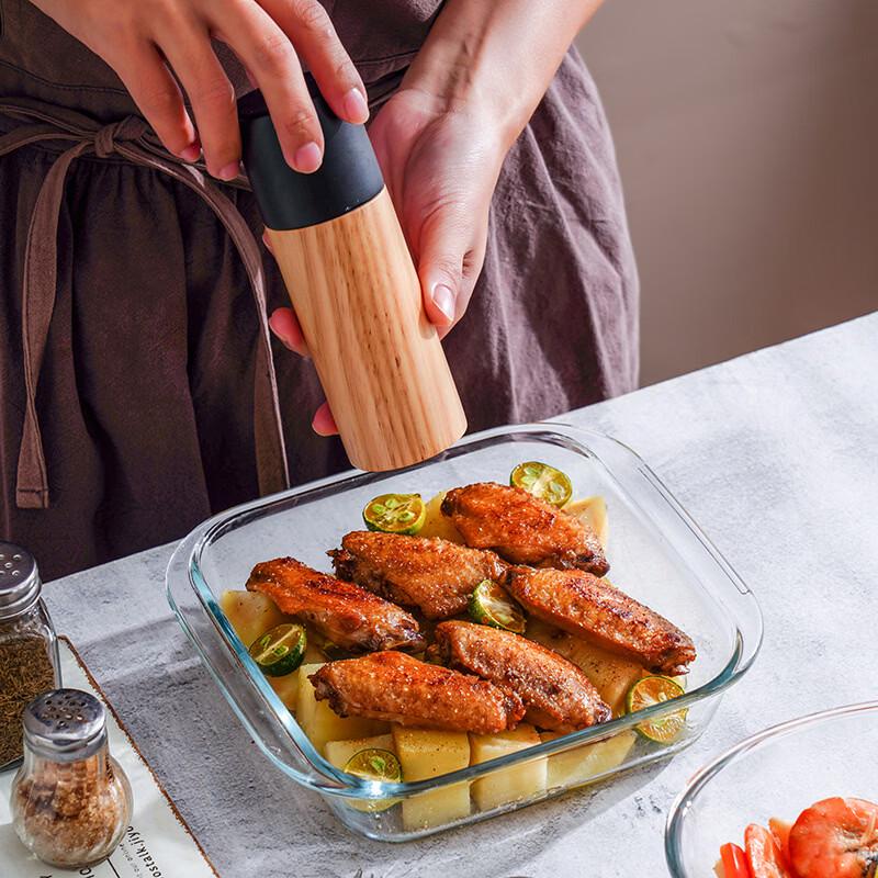 ZISIZ Rectangular Borosilicate Glass Baking Dish Set (2-Pack)