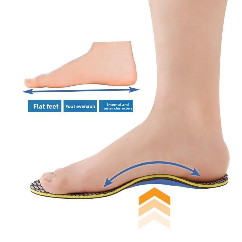 Orthopädische Einlegesohle mit Fußgewölbestütze für Plattfüße Innen Außen Achter-Design Herren Damen Sportschuh-Einlegesohlen