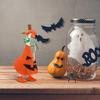 Pumpkin Goose Costume 7 Inch Desk Goose Outfit Halloween Cute Pumpkin Attire with Hat for Tabletop Goose Magnetic Goose Statue Key Holder