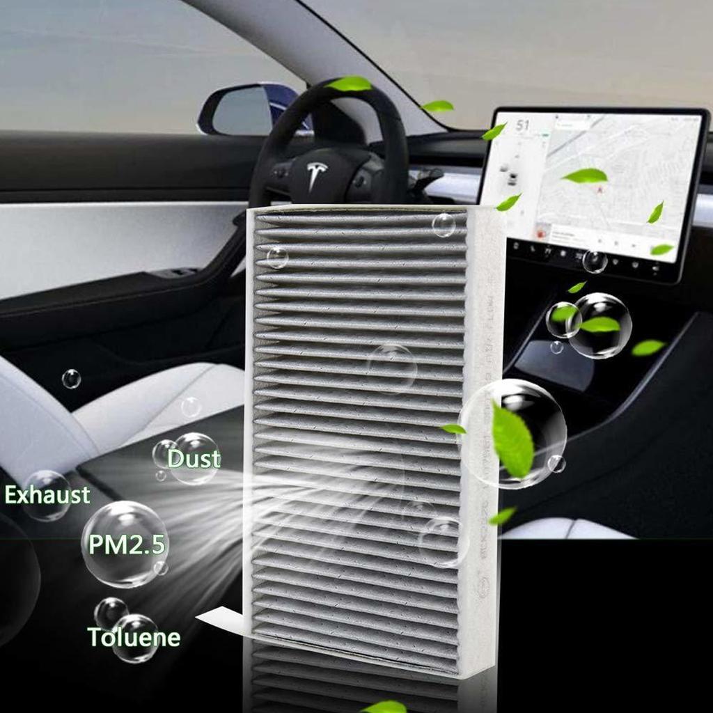Car Cabin Filter With Activated Carbon Air Conditioning Filter Suitable For Tesla Model 3 Y Automotive Air Filter Bring Tools