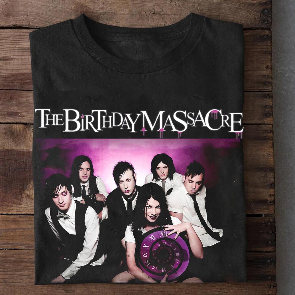 

The Birthday Massacre Группа Короткий Рукав Хлопок Черный Все Размеры OM228 Унисекс Футболка XL