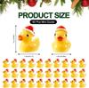 10/20pcs Mini Resin Christmas Ducks with Hat Tiny Animal Ornaments for DIY Fairy Garden Home Decor Xmas Party Favors Gift