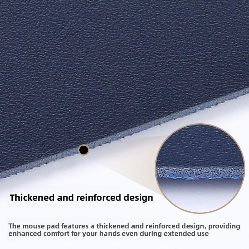 Solid Color Minimalist Leather Thickened Mouse Pad for Laptops