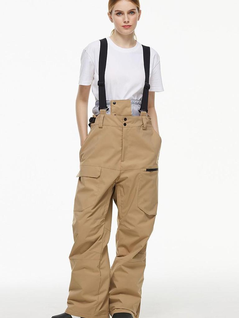 Ski Pants with Suspenders for Men & Women: Windproof, Waterproof, Warm, Thickened for Winter Snowboarding & Skiing