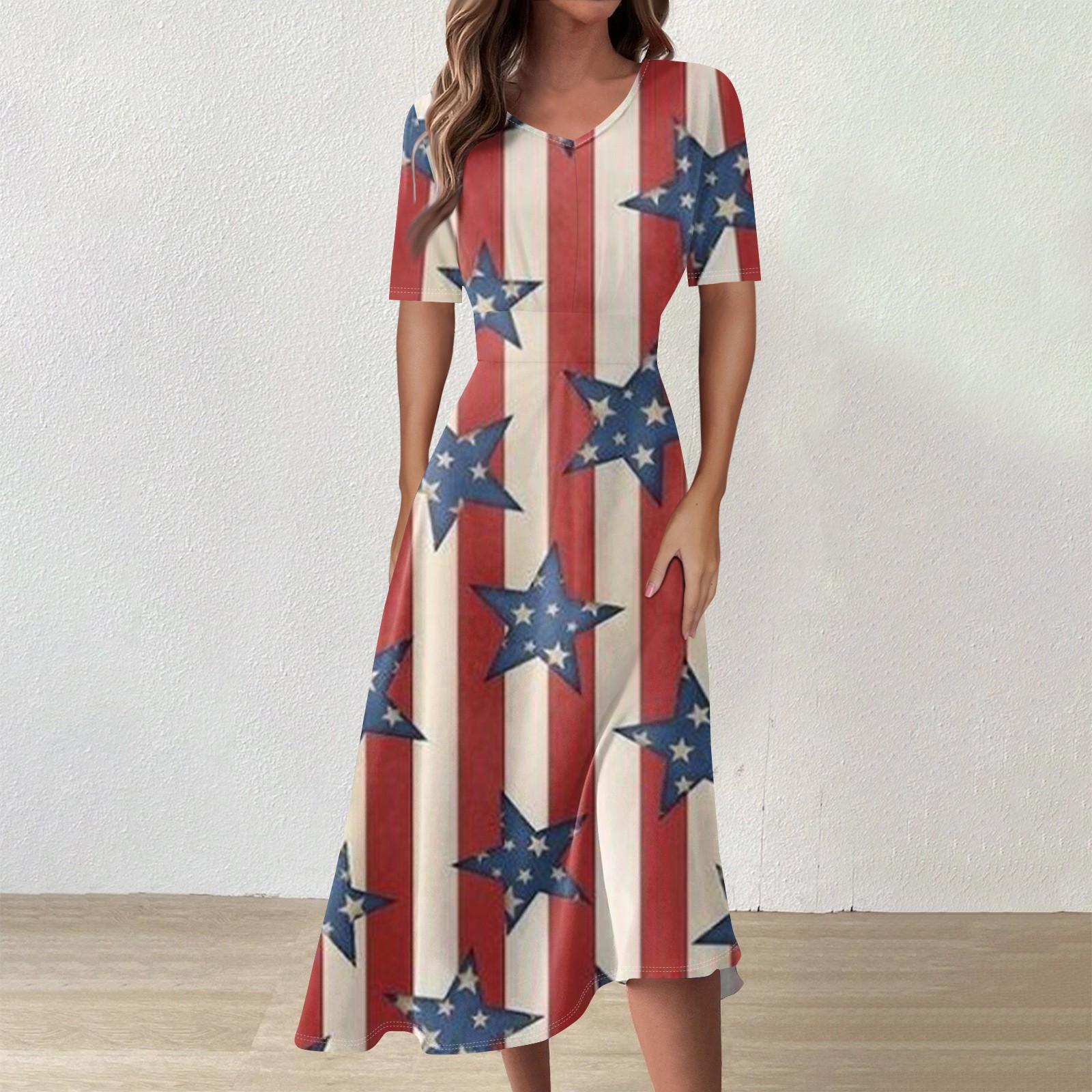 

Жіноча повсякденна модна довга сукня з V-подібним вирізом і коротким рукавом на талії XL