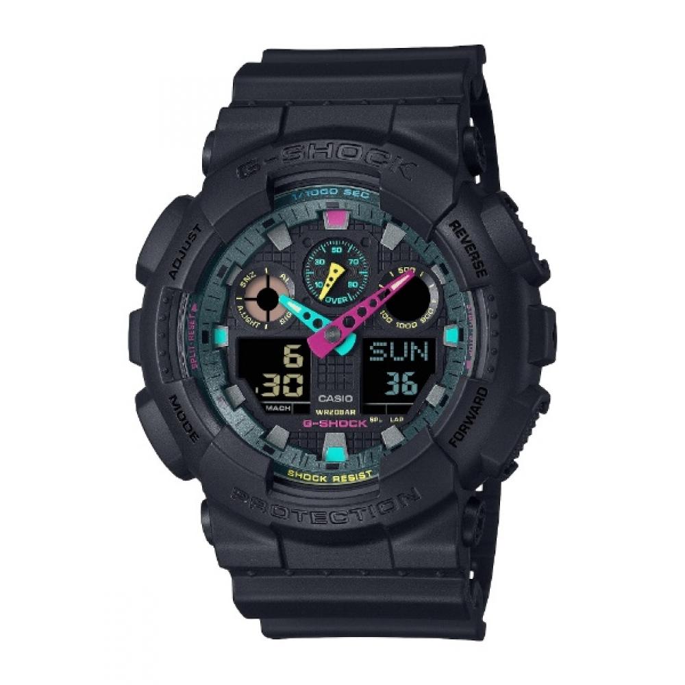 

CASIO G SHOCK G SHOCK Мультифлуоресцентная серия цветов Матовый черный GA 100MF 1AJF