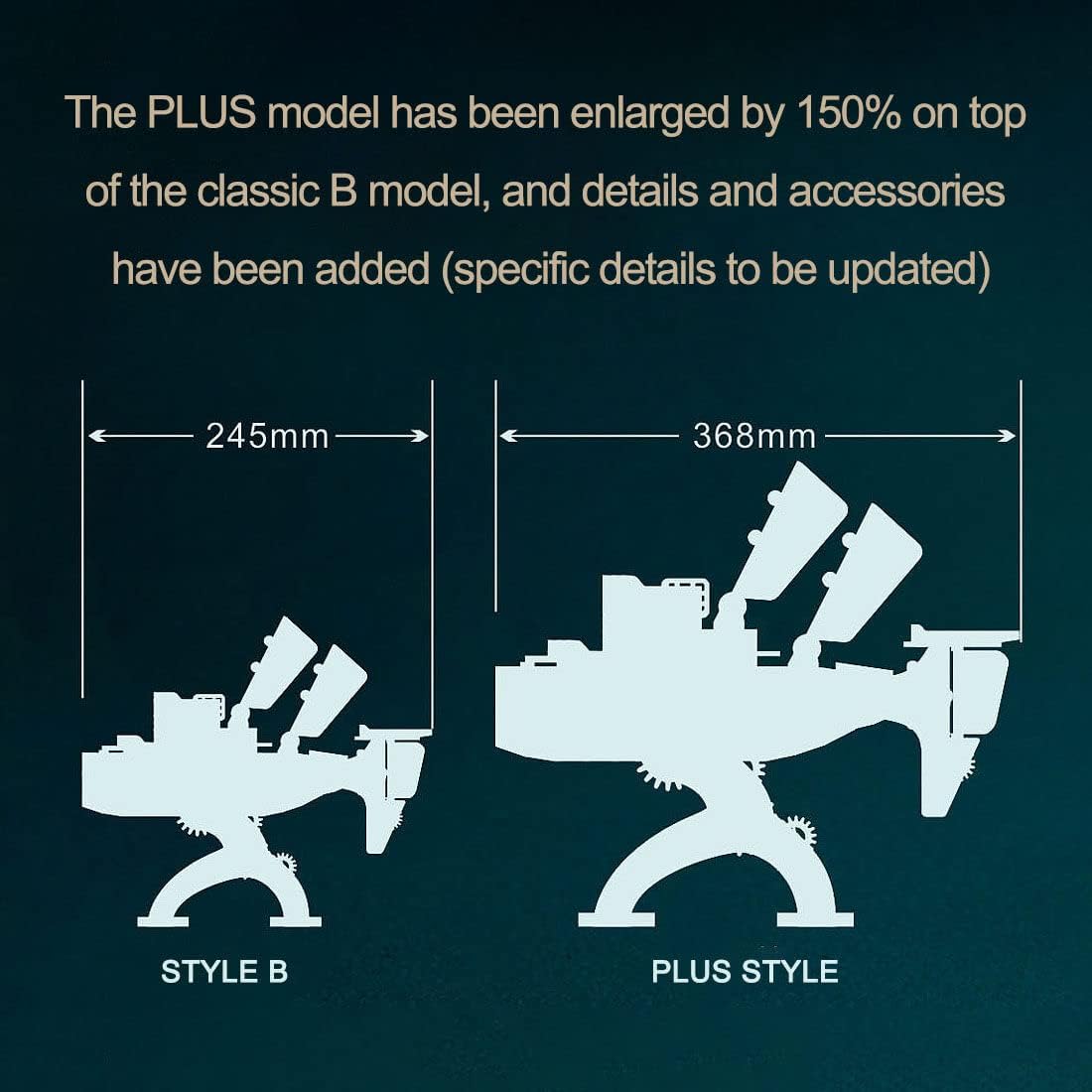 

3D Wooden Puzzles, Steampunk Fantasy Spaceship Handicraft Model, Wooden Ship Building Kit, Desktop Toys Creative Gift Ornament (400+PCS), 24.5 x 19 x