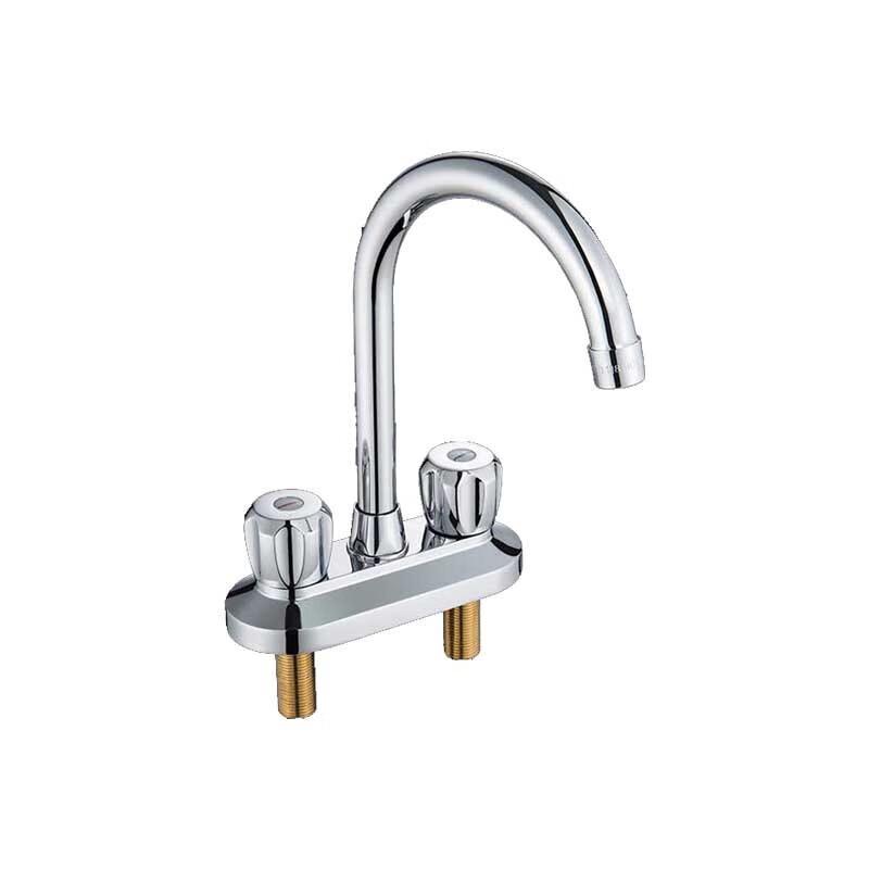 Shuizhisheng Brass Three-Hole Hot & Cold Swivel Faucet