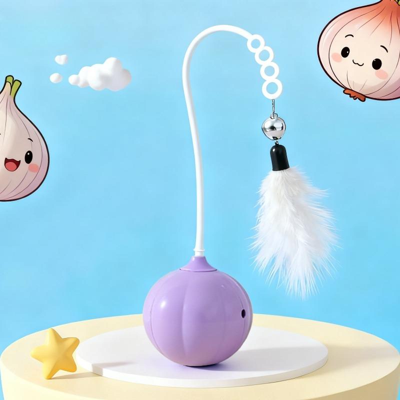 Electric Cat Toy Onion Laser Non-falling Puppet Kitten Long Pole Feather Laser Cat Toy