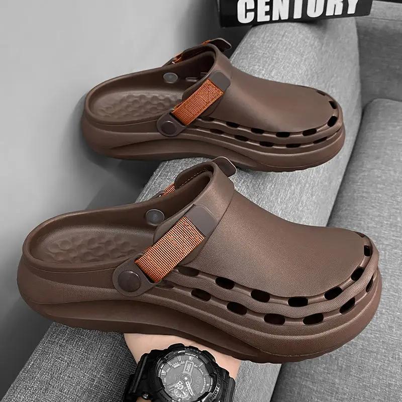 Outdoor With Platform Height Soft Male Shoe Expensives Summer Sale Stylish Original Comfortable Casual Luxury 2024 Men's Sandal