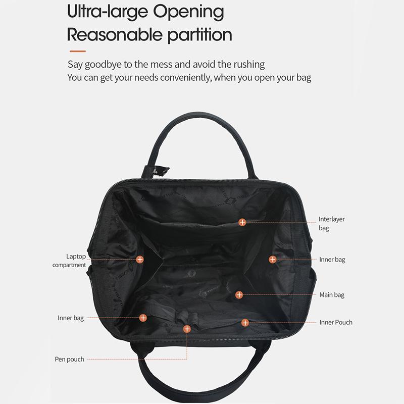 Plecak damski 14-calowy plecak na laptopa dla kobiet Lekka damska torba podróżna Dorywczo dziewczęcy plecak szkolny