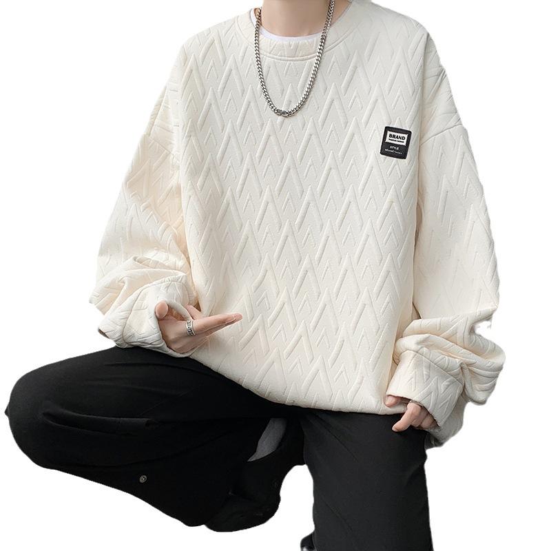 Sweatshirts for Men Spring and Autumn New Trendy Men's Round Neck Sweatshirts Casual Loose Youth Bottoming Shirts Tops