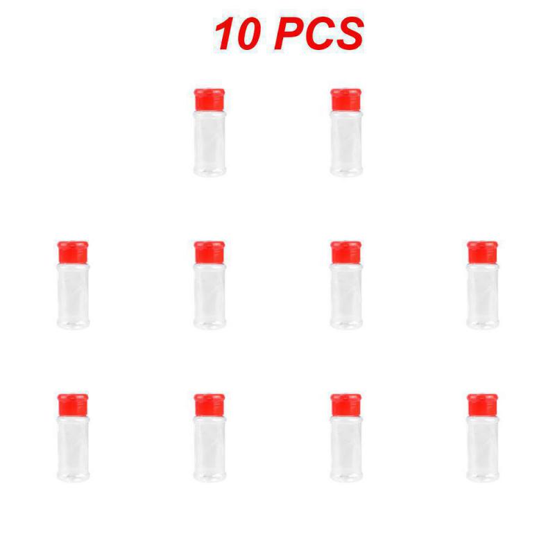 1~10PCS 5/Jars for spices Salt and Pepper Shaker Seasoning Jar spice organizer Plastic Barbecue Condiment Kitchen Gadget Tool