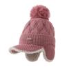 Autumn and Winter Velvet Warm Duck Knitted Hat Outdoor Leisure Cold Wind Snow Ear Hat Women's Winter Knitted Wool Hat Outdoor Travel Windproof Hat