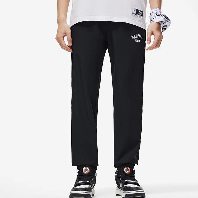 Li-Ning Solid Color Casual Sports Pants Men Bottoms Black AYKT199-2