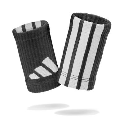Adidas Training Wristbands Fits Wrist Sizes 15cm 18cm (Pair) Black/White, - (ADST-13403BK)