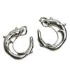 Exaggerated Carp Shaped Earrings Temperament Stud Earrings Round Metal Earrings  Holiday Party