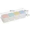 Skater Storage Container, Subdivided, Pre-made Container, Seal Container, 100ml, 4 Small, Microwave Safe with Case, Powder Pastel CCBC4C
