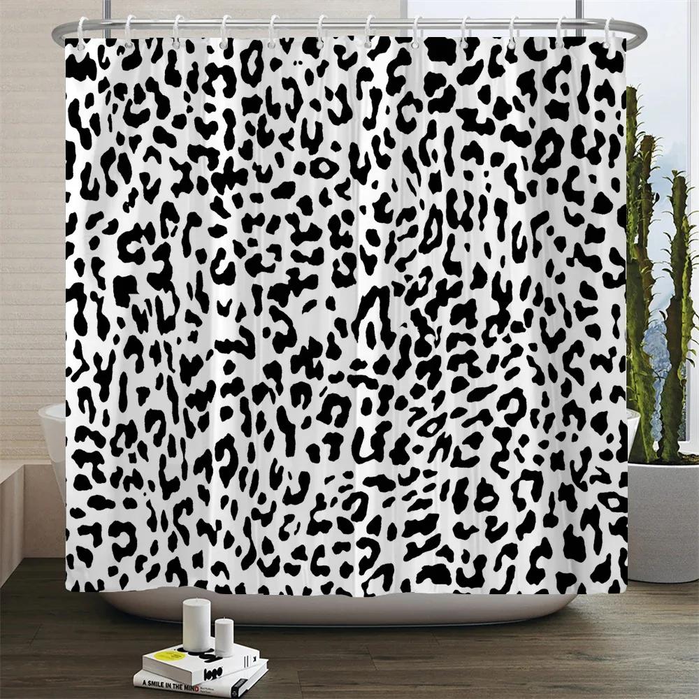 Modern Simple Mosaic Shower Curtain Waterproof Bath Curtains with 12 Hooks for Bathroom Home Decoration Polyester Fabric Screen