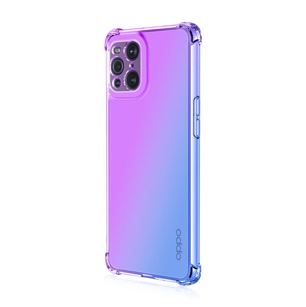 Clear Cute Gradient Phone Case Tenký odolný proti poškrábání Flexibilní TPU kryt Nárazuvzdorný ochranný kryt pro Oppo F9 F17 F19 Pro+ X2 Neo X3 X5 X6 X7 K11
