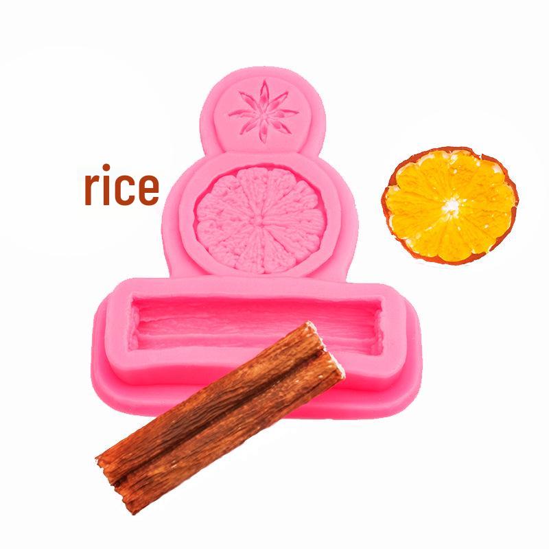 Cinnamon Star Anise & Lemon Hot Pot Base Silicone Mold - Winter & Christmas Cake Accessories