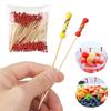 Skewer Cupcake Fruit Fork Salad Vegetable Sticks Bamboo Picks Food Fruit Cocktail Decor Fruit Sticks Handmade Toothpicks