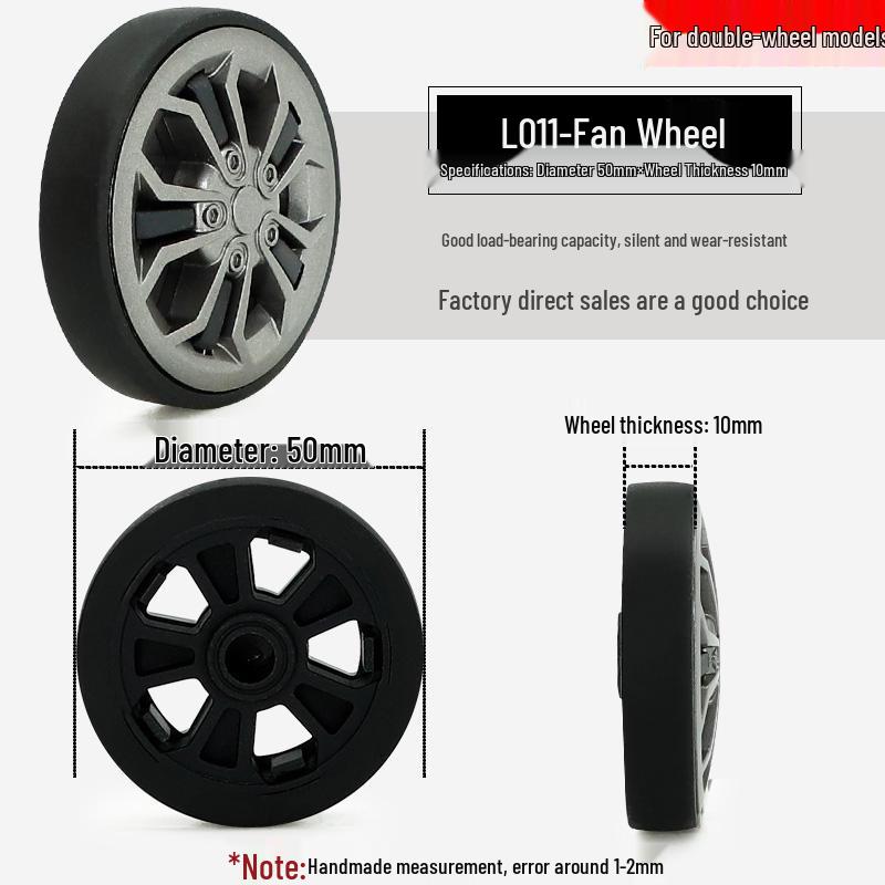 Universal Wheel Replacement for Luggage Suitcase: Leather Caster Rubber Roller Rim Repair Accessories