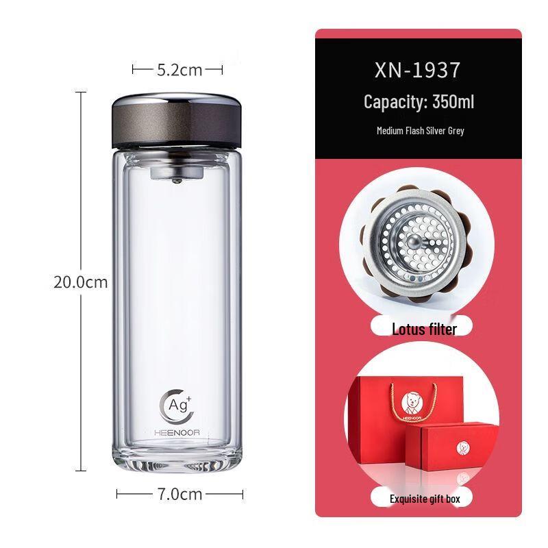 SENO 2024 Double-Layer Antibacterial Glass Cup