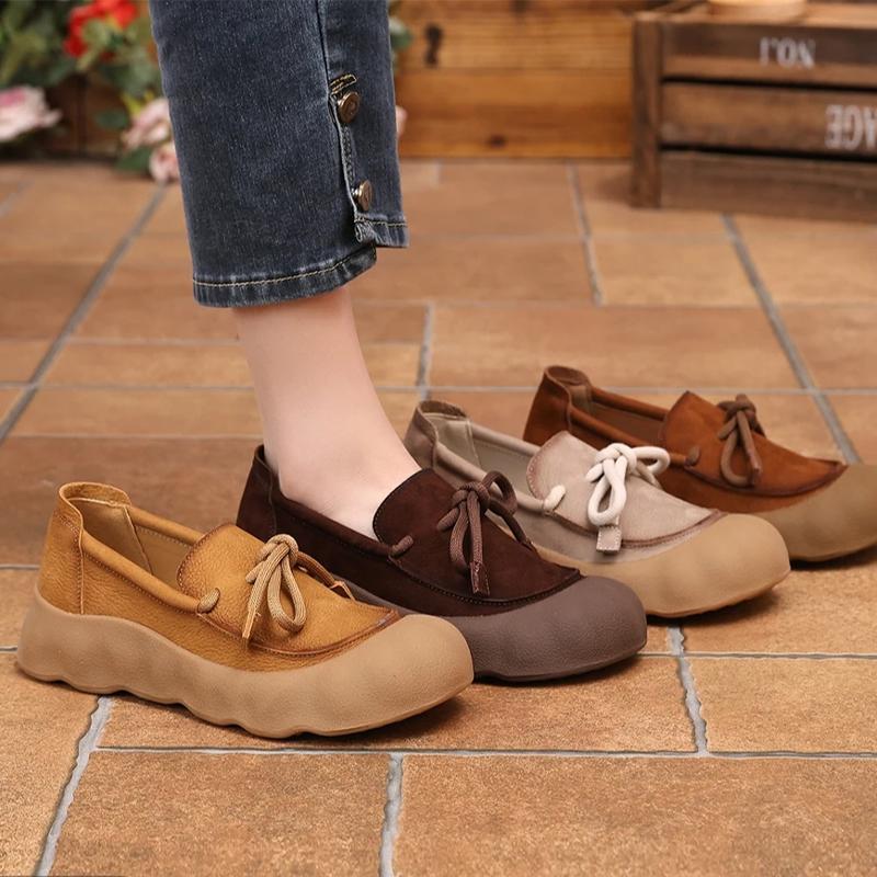 Women's Sneakers Flats Designer Shoes Casual Autumn Loafers Shoes  Fashion Sport Brand Shoes New Lace Up Retro Mujer