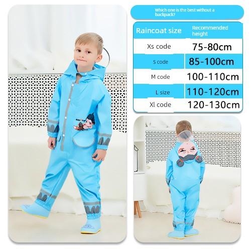 Set Impermeabile Intero con Pantaloni per Bambini, Tuta Impermeabile Integrale per Bambini Piccoli, Studenti, Scuola Materna, Bambine e Bambini, Stivali da Pioggia e Pioggia