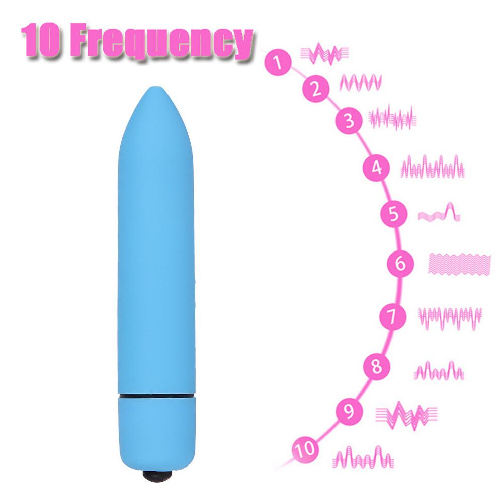 10-Speed Bullet Vibrator - Powerful Clit Stimulator with Textured Tip, Mini Egg Massager for Women, Rechargeable Adult Sex Toy
