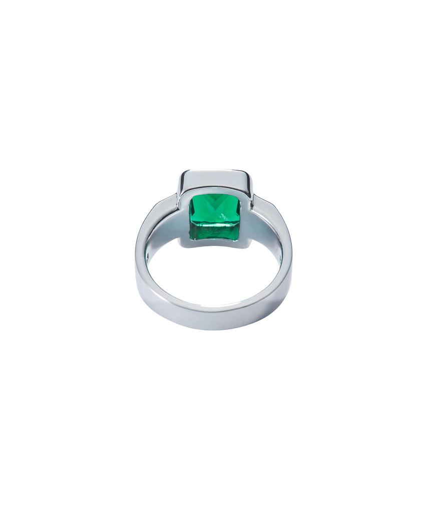 Sting925 Green Emerald Cut Ring