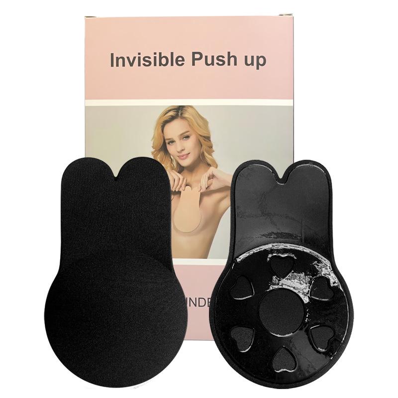Bunny Ear Silicone Push-Up Bra: Strapless, Self-Adhesive, Invisible Uplift Nipple Covers