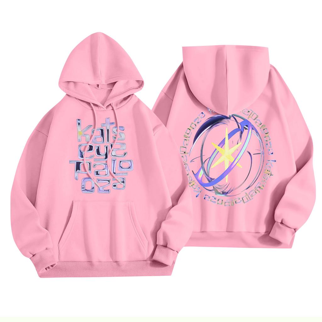 Unisex Fashion Lightweight Long Sleeve Pullover With Pockets Printed Hoodie