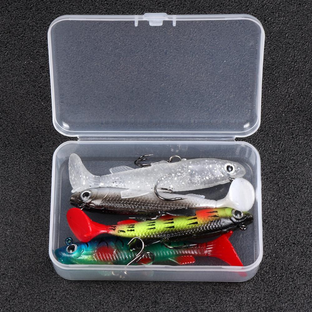Lead-coated Artificial Soft Swim Baits Lure 8CM 12g Multiple Colors Bionic T-tail Design for Saltwater Fish Freshwater Fish Pike