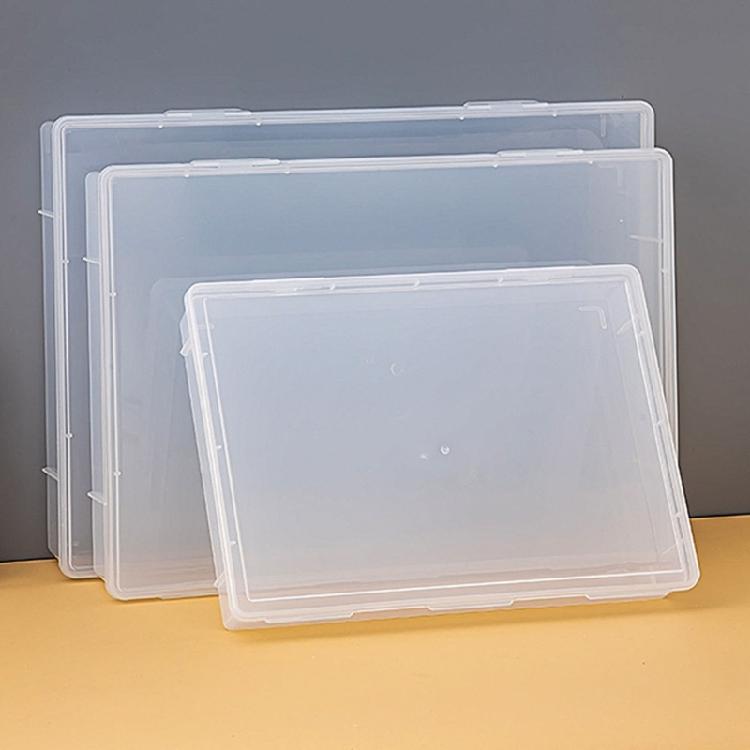 Portable Storage Container for Office Supplies Stackable Document Box Moisture Proof Plastic Bin Magazine Organizer