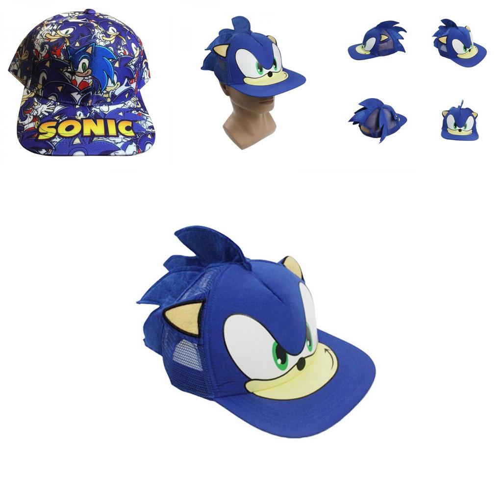 Cartoon Sonic The Hedgehog Sun Hat Soft Breathable Material For Kids Adults