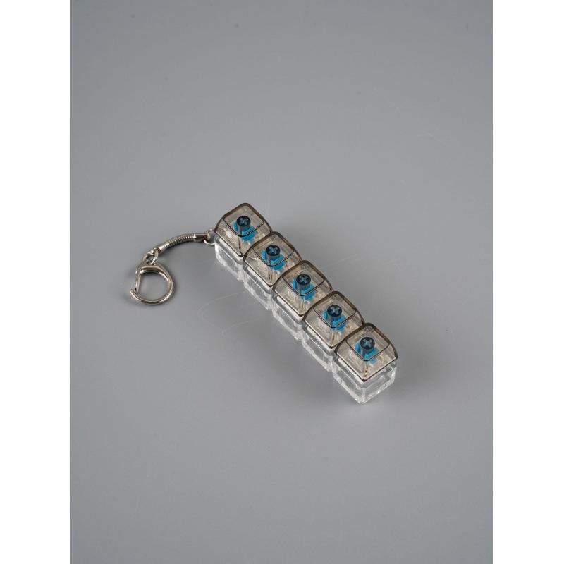 Five-Button Button Decompression Toy Button Shaft Tester Novelty Gadget Keycap Keychain Decompression Button