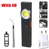 Portable EDC LED Flashlight with Pen Clip Rechargeable Magnetic Work Light Emergency Waterproof Light Outdoor Camping Hiking