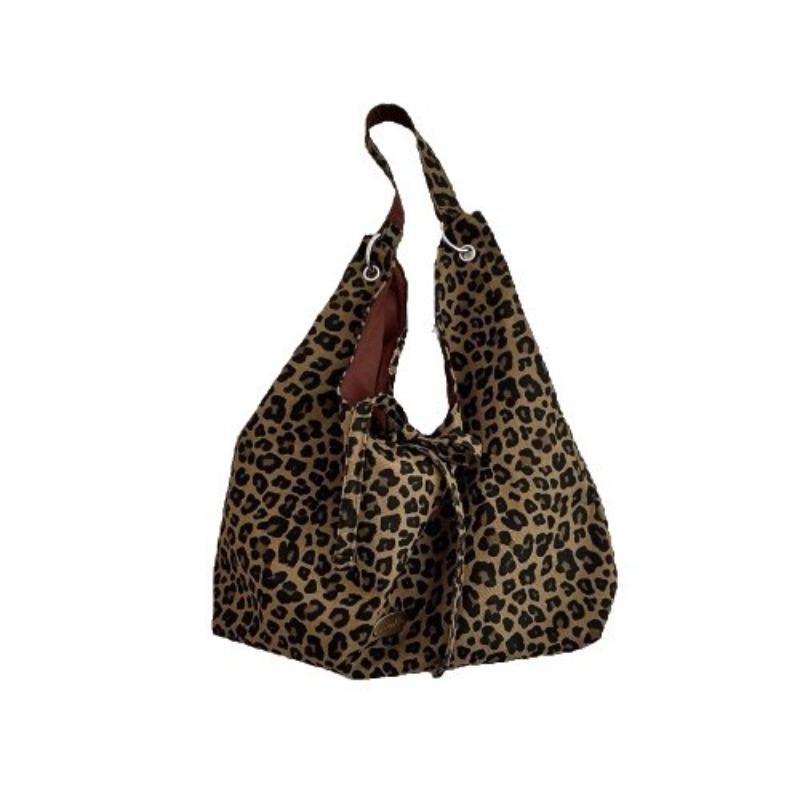 2 Niche Leopard Print Large Capacity Double-sided Canvas Commuter Tote Bag Handbag Shoulder Underarm Bag Women's Bag