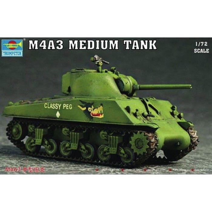 Maquette - TRUMPETER - SHERMAN M4A3 - Échelle 1:72 - Plastique - Vert