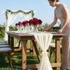 Vintage Gauze Tablecloth Seersucker Wedding Decoration Long Table Runners  Home