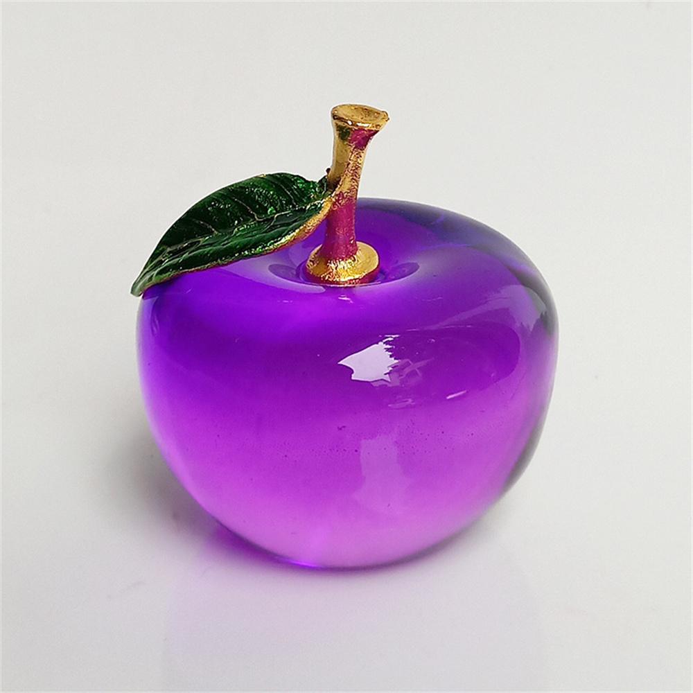 Jablkové ozdoby Barevná glazura Dekorace Sklo Dekorace domova Křišťál Quartz Fialová Červená Růžová Žlutá Lucency Dárek Suvenýr