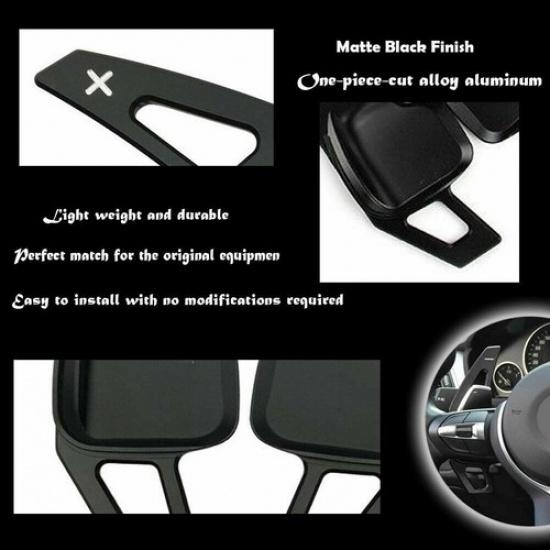 Black Steering Wheel Gear Shift Paddle Extended For BMW 3 F30 5 Series F10