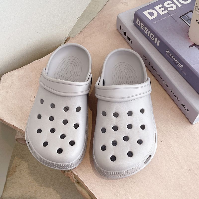 

Trending Cartoon Platform Non-Slip Beach Sandals No Accessories-Grey 36/37 (normal size)