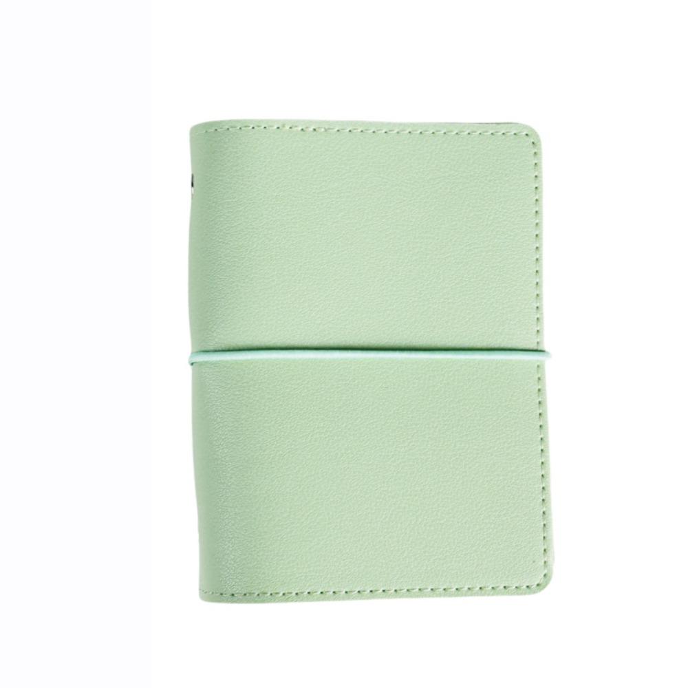 5-Ring Binder Mini Loose-leaf Notebook Faux Leather Zipper Binder Notebook  Photo Collection