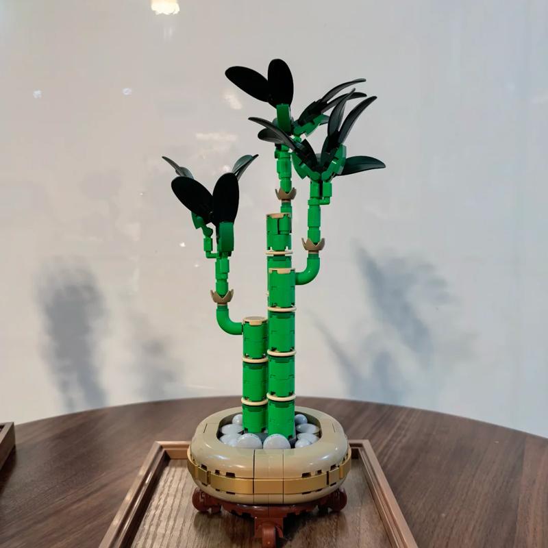 Creative Plum Blossom Orchid Chrysanthemum Lucky Flower 10343 10344 10368 10369 Building Blocks Bricks Toy Gift For Kids